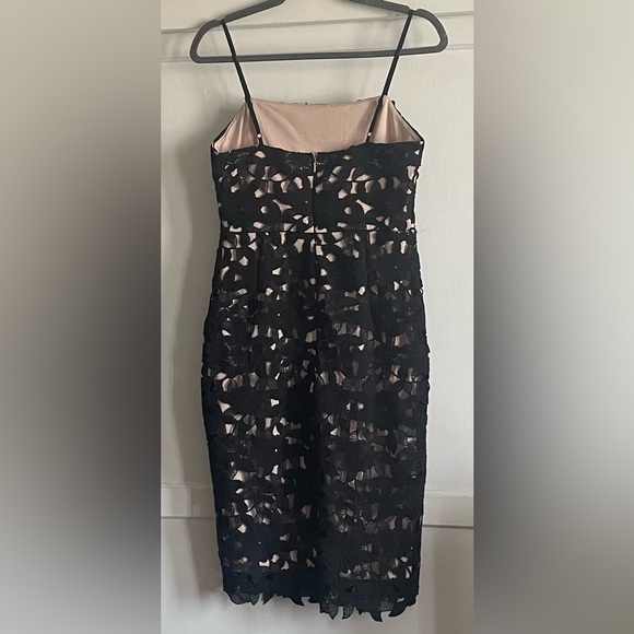 Lulus Looking Devine Black Crochet Lace Bodycon Midi Dress. Pre-Owned. - Picture 8 of 13